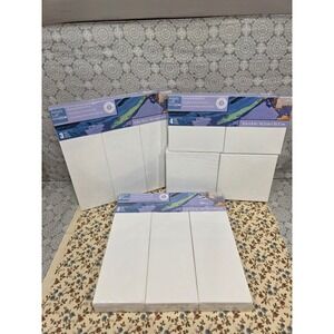 Artists Loft Back Stapled Deep Edge Canvas 6-4x12 & 4- 6x6 Inch 9pc Set Painting